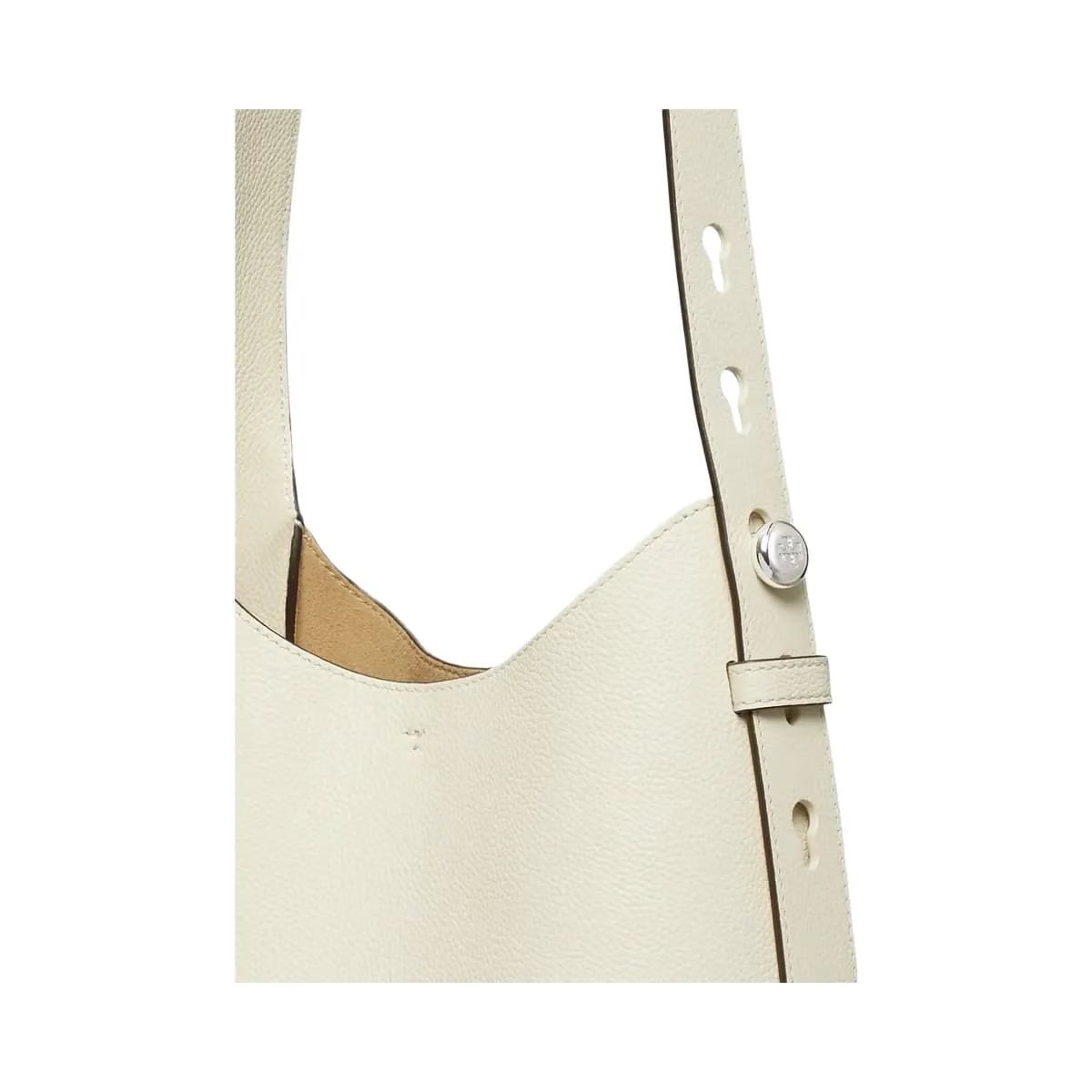 Tory Burch Small Romy Hobo Bag Light Cream