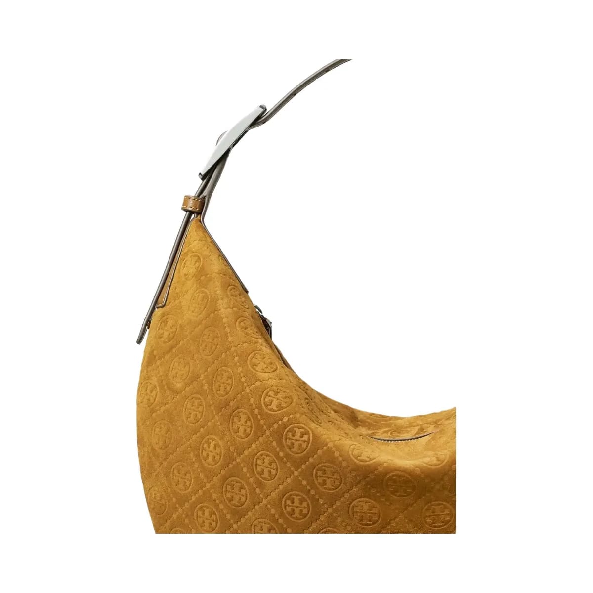 Tory Burch T Monogram Suede Balloon Bag CHICORY BROWN