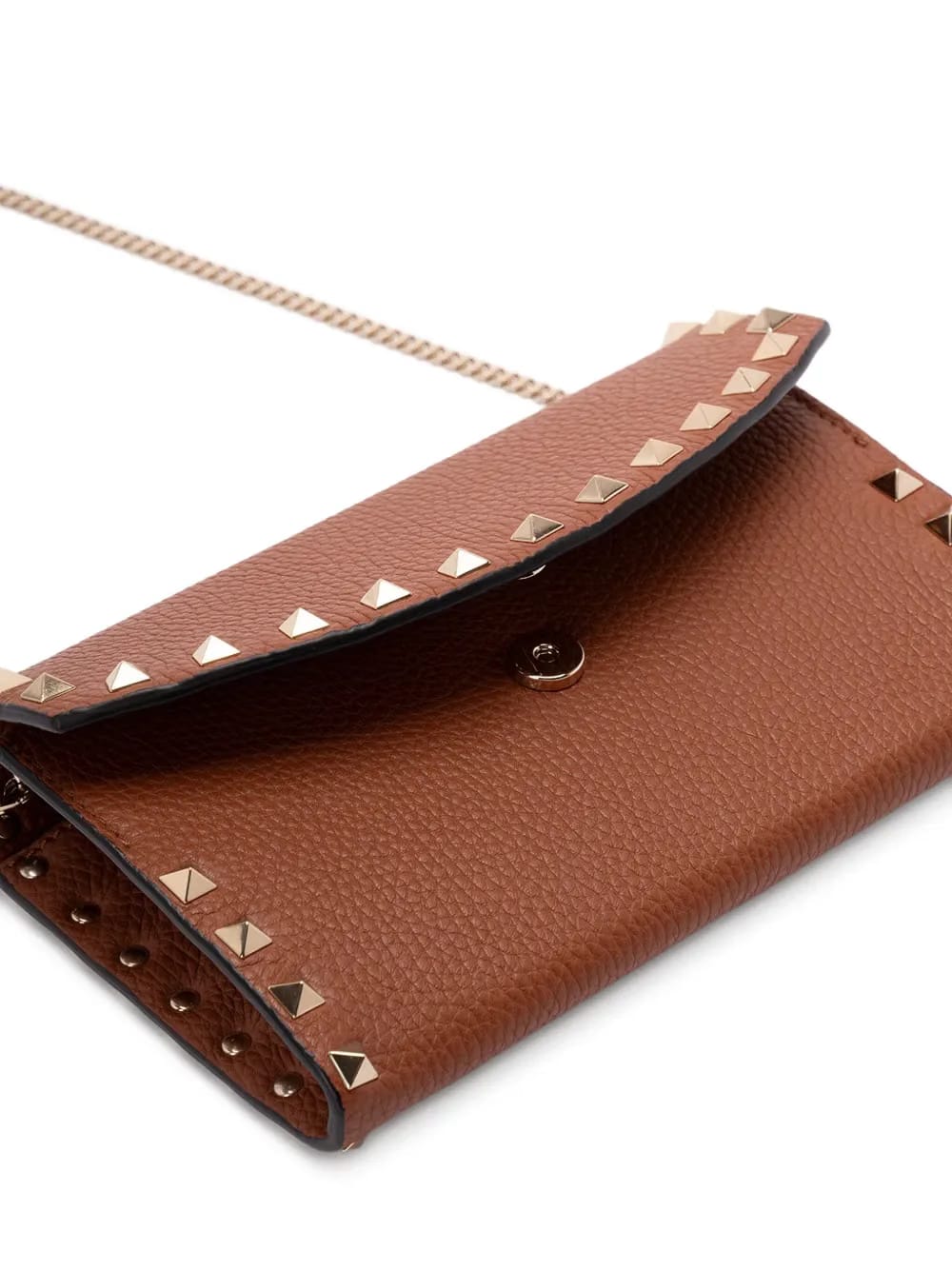 Rockstud leather chain shoulder bag