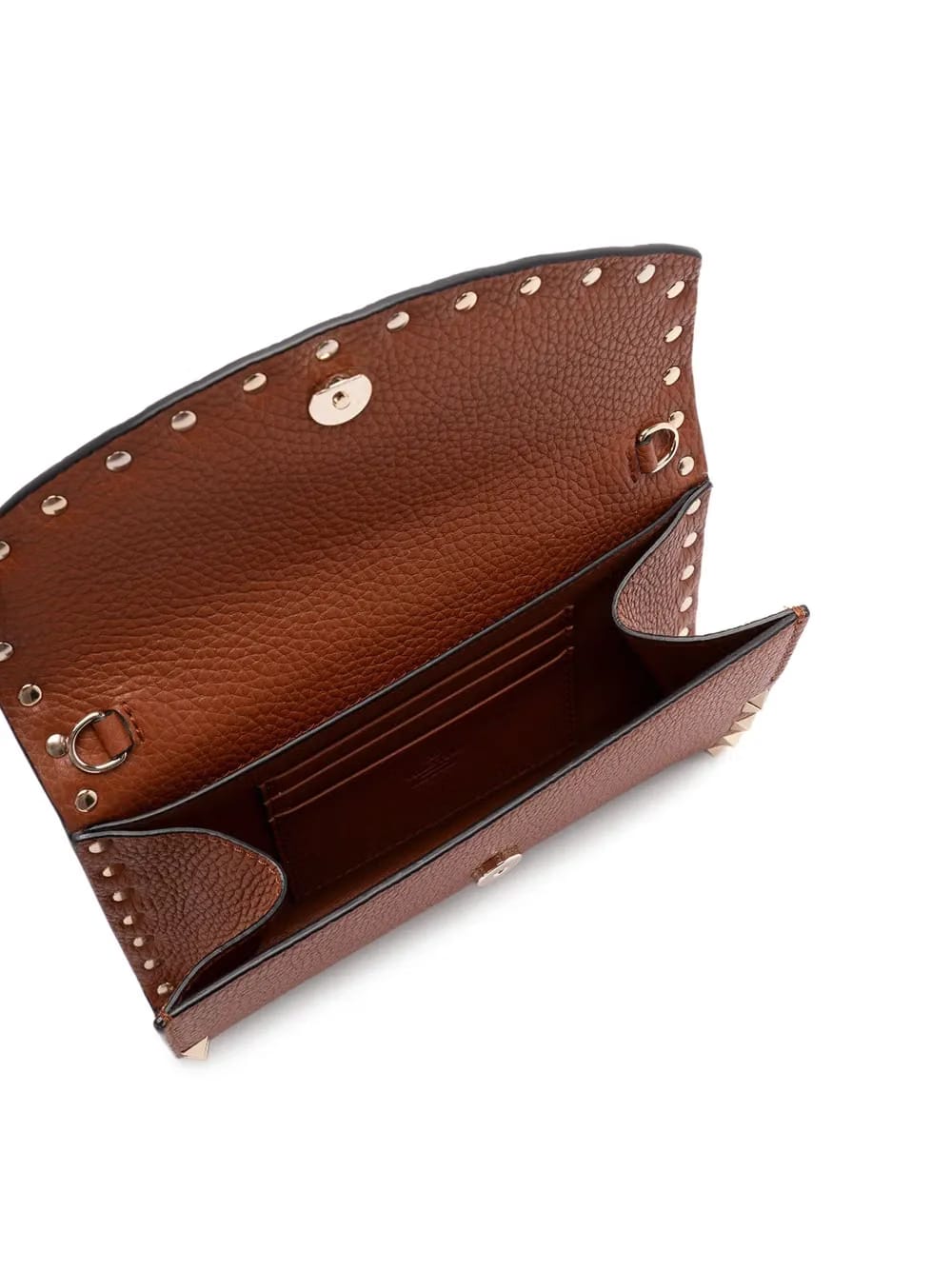 Rockstud leather chain shoulder bag