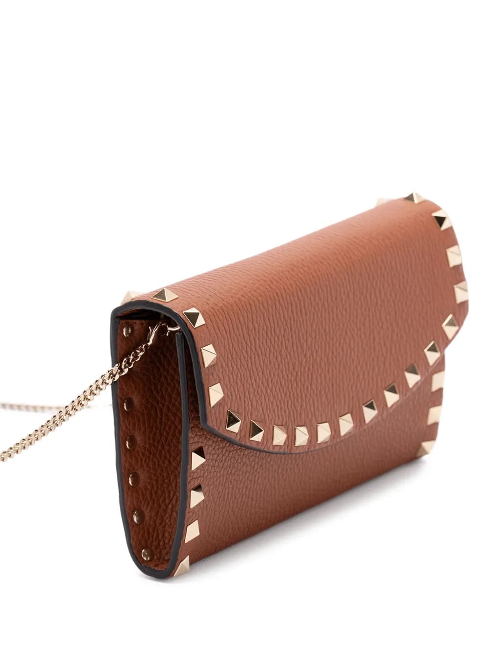 Rockstud leather chain shoulder bag