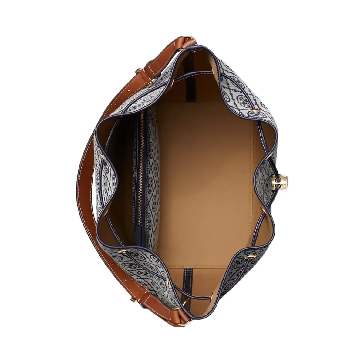 Tory Burch T Monogram Oversized Bucket Bag Tory Navy