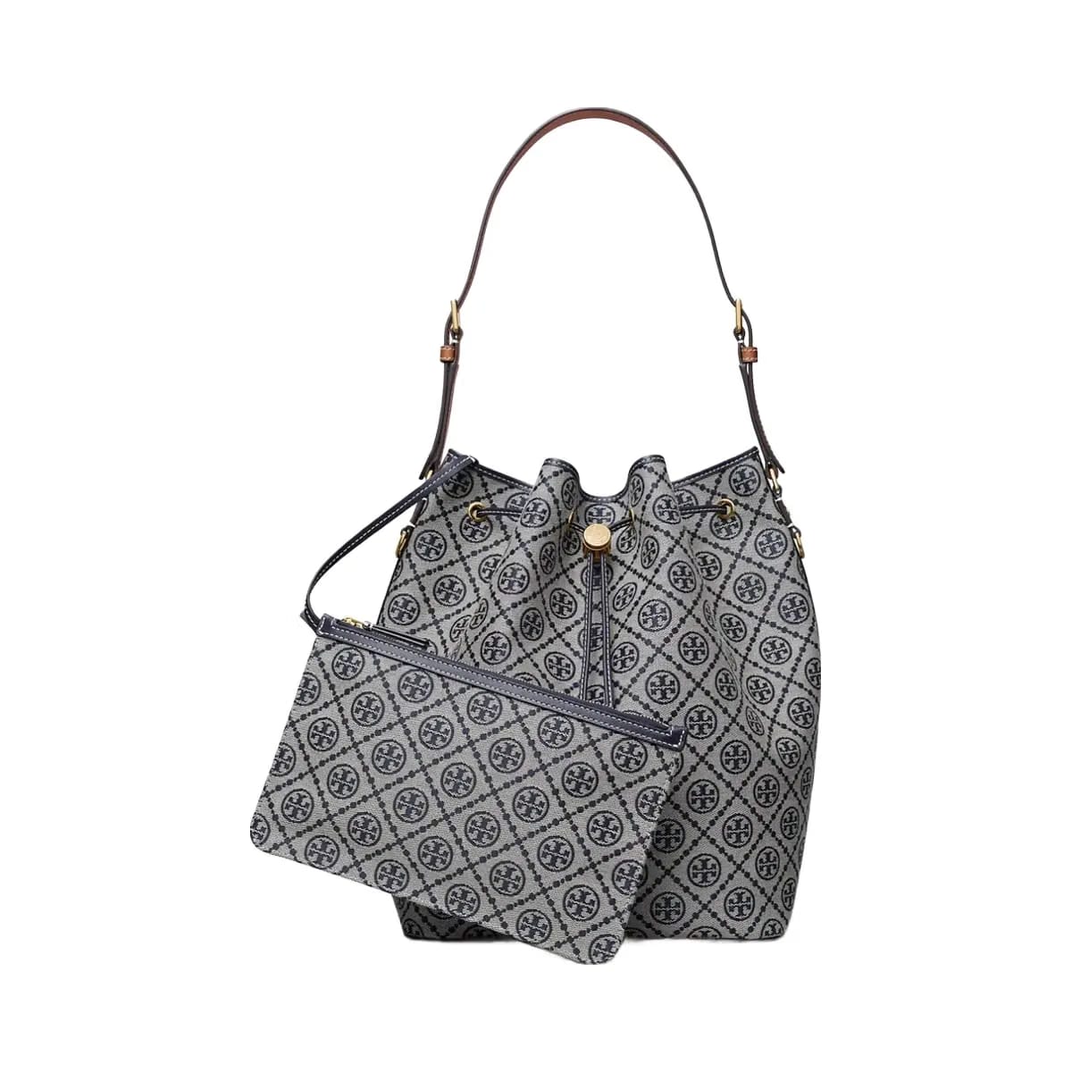 Tory Burch T Monogram Oversized Bucket Bag Tory Navy
