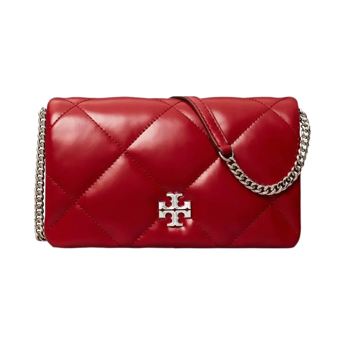 Tory Burch Kira Diamond Quilt Crossbody Red