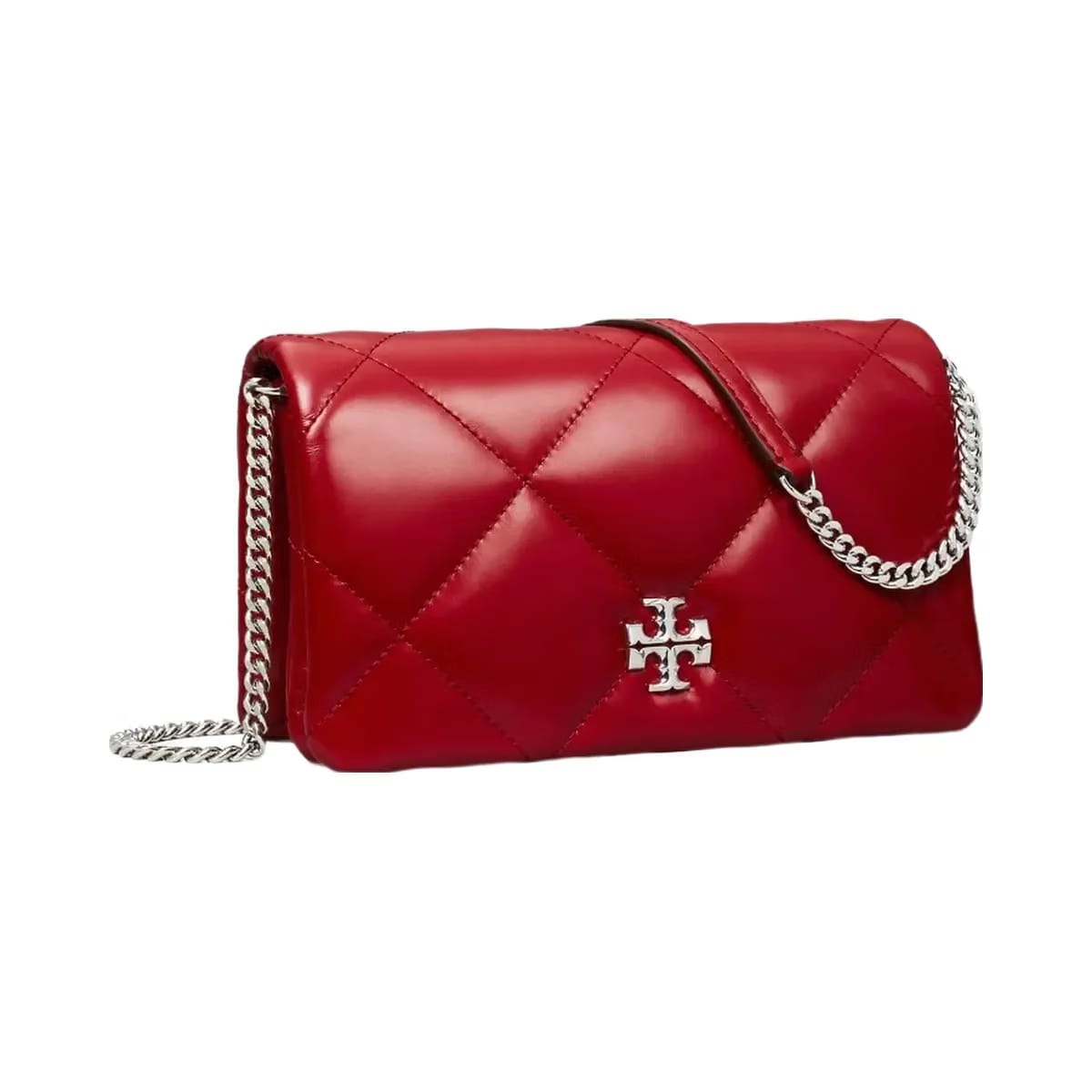 Tory Burch Kira Diamond Quilt Crossbody Red