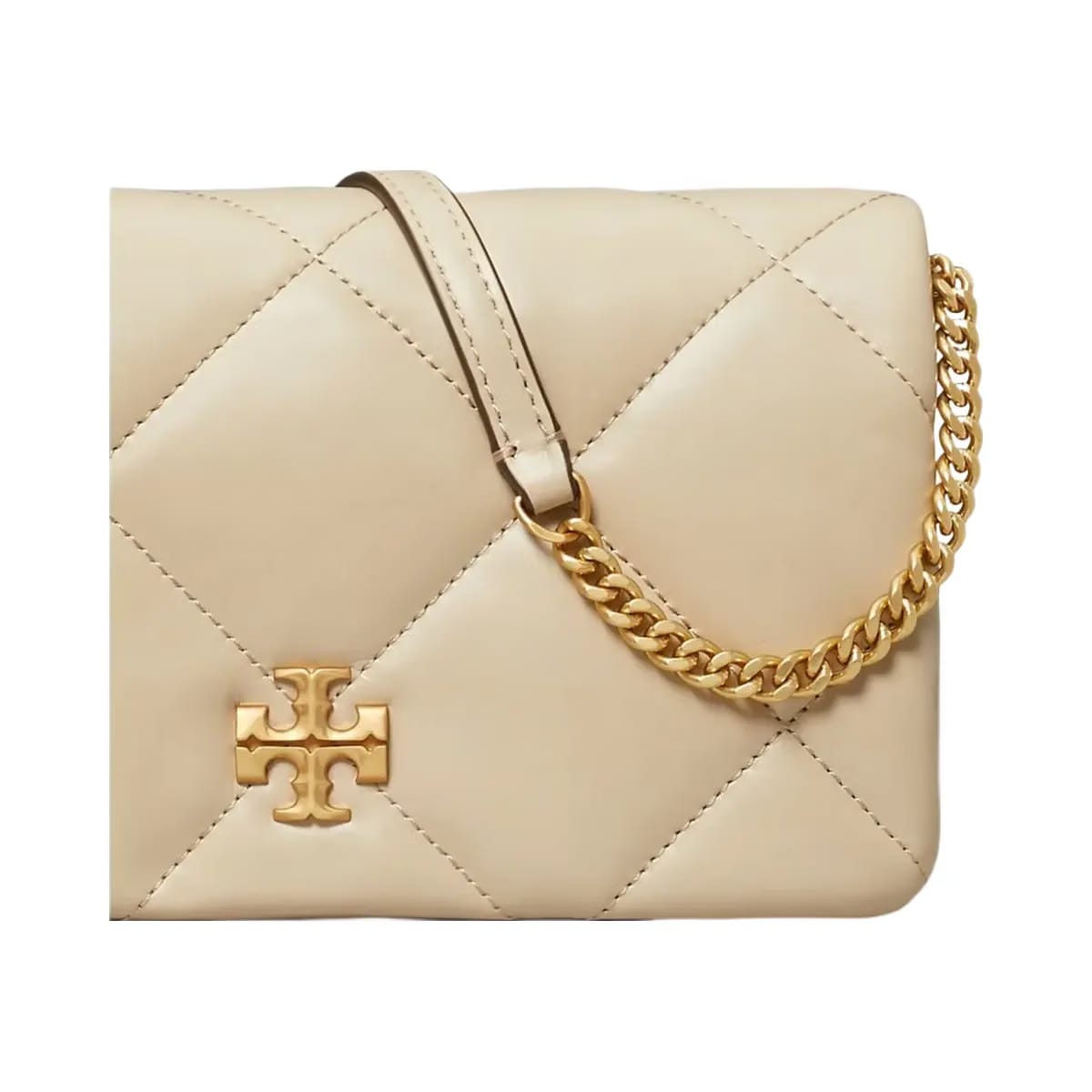 Tory Burch Kira Diamond Quilt Crossbody Light Stone