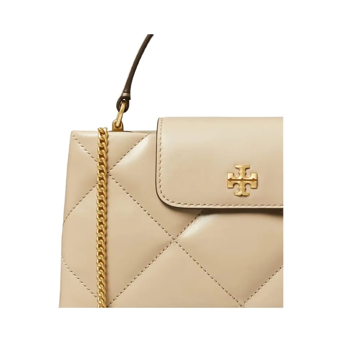 Tory Burch Kira Diamond Quilt Top-Handle Bag Light Stone