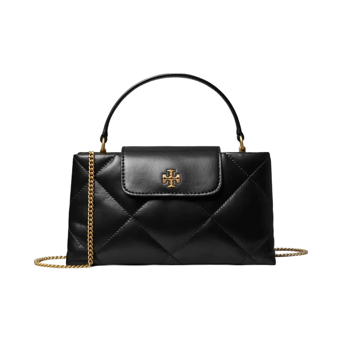 Tory Burch Kira Diamond Quilt Top-Handle Bag Black