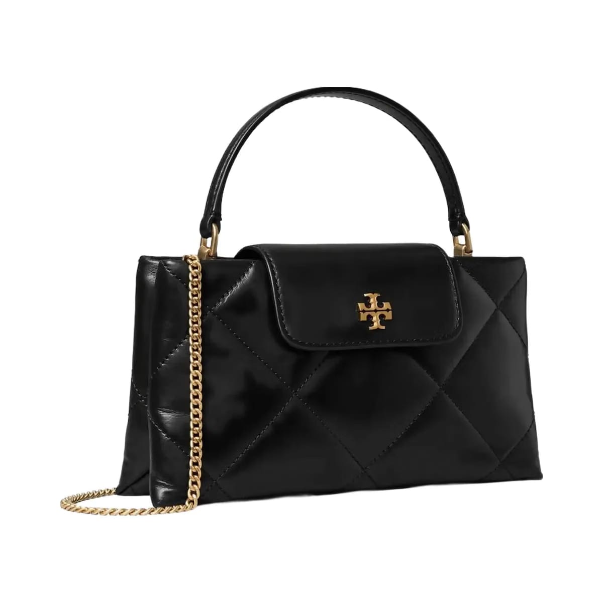 Tory Burch Kira Diamond Quilt Top-Handle Bag Black