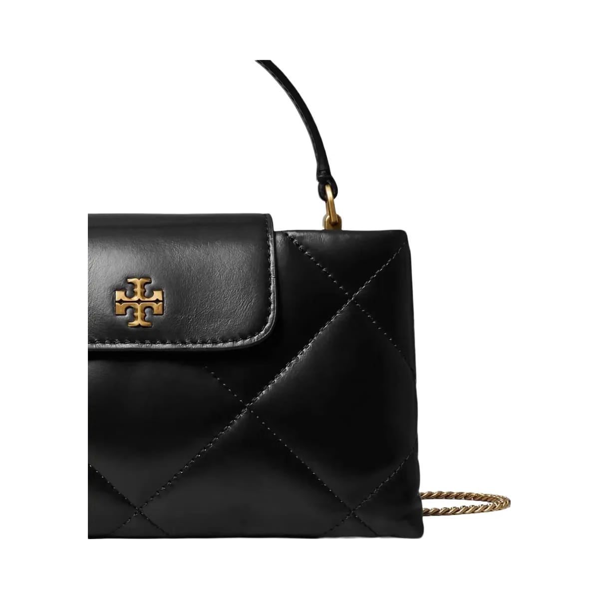 Tory Burch Kira Diamond Quilt Top-Handle Bag Black