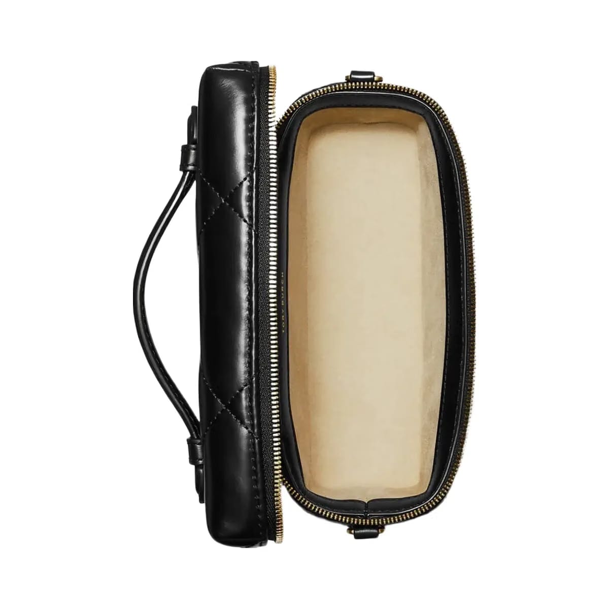 Tory Burch Kira Diamond Quilt East-West Vanity Case Black