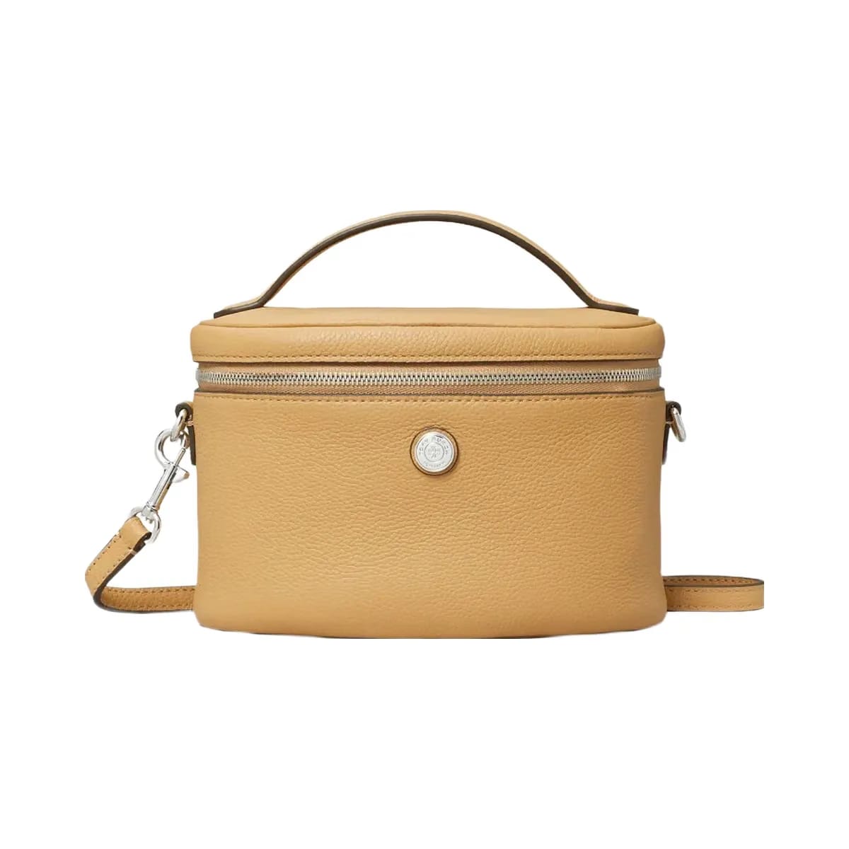 Tory Burch Soft Pebbled Vanity Case Biscotti