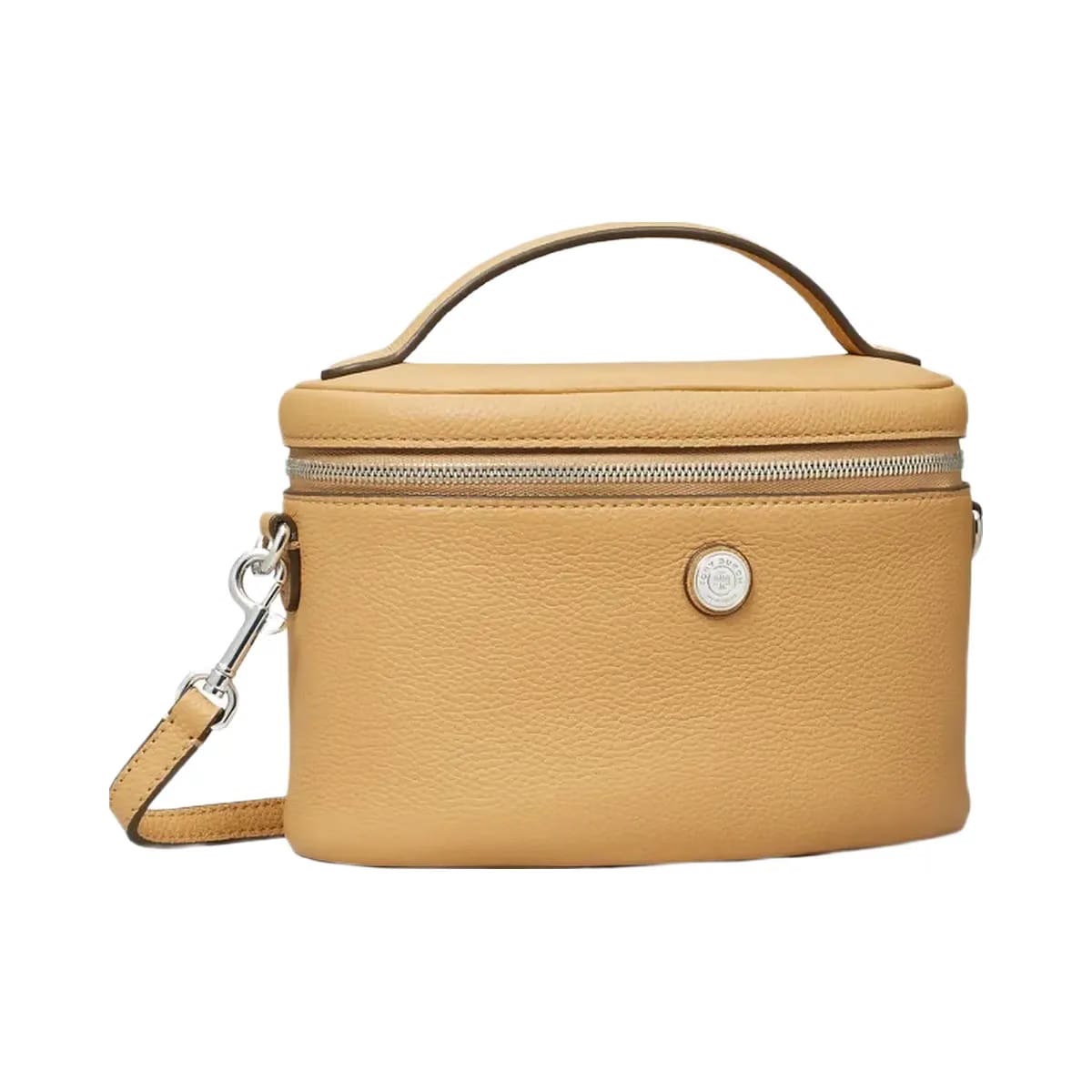 Tory Burch Soft Pebbled Vanity Case Biscotti