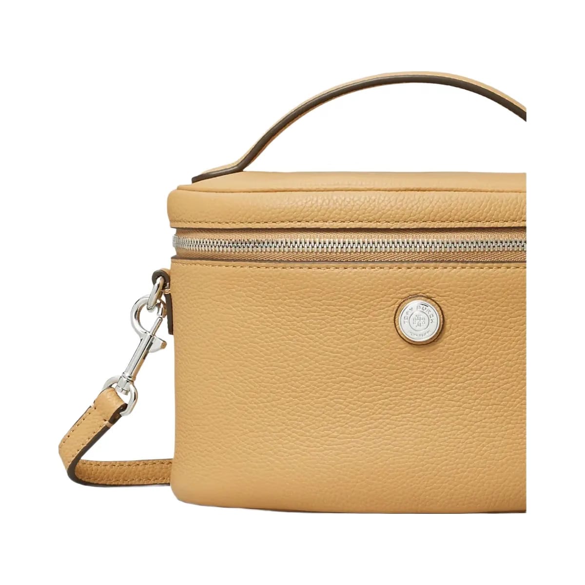 Tory Burch Soft Pebbled Vanity Case Biscotti
