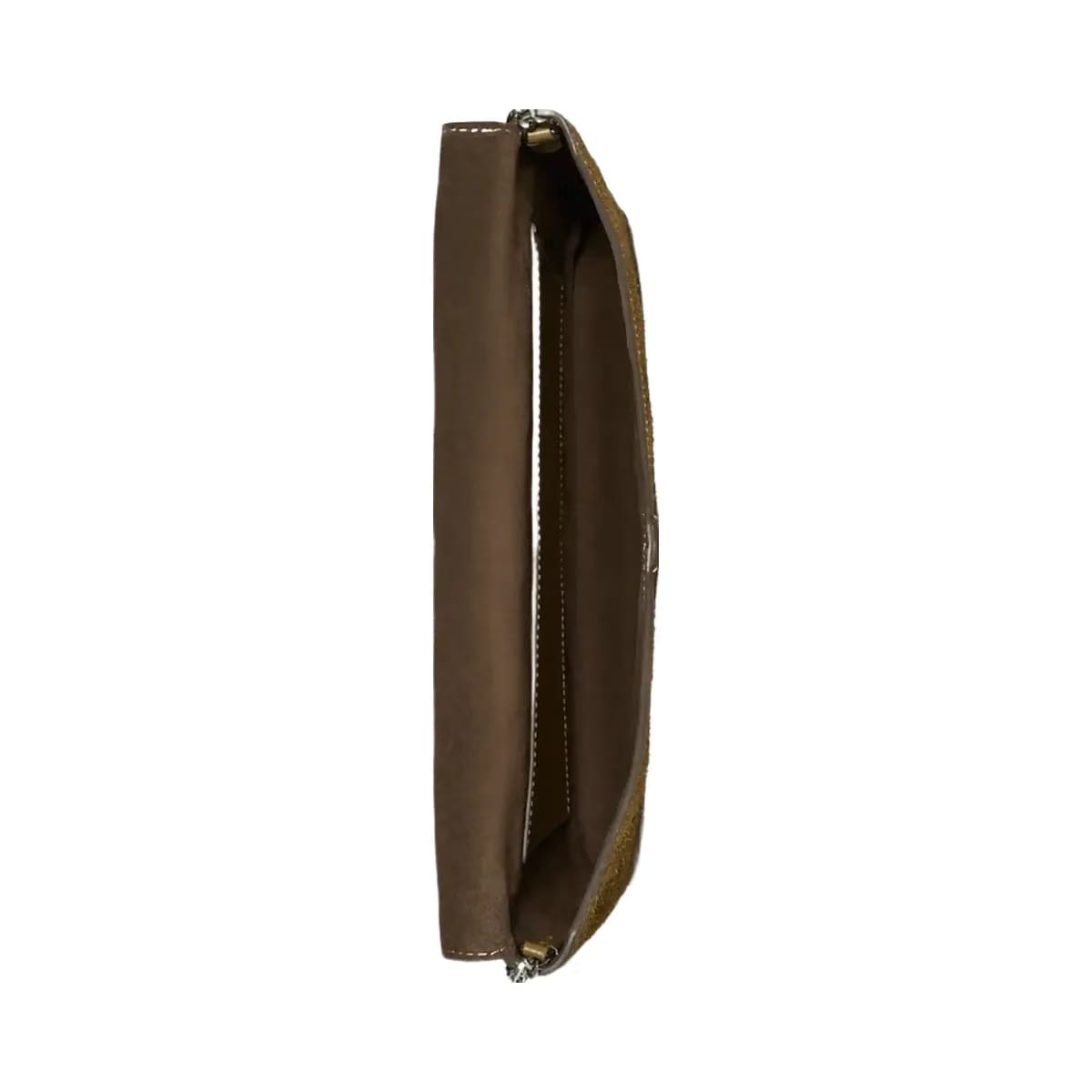 Tory Burch T Monogram Suede Envelope Chain Pouch Deep Olive