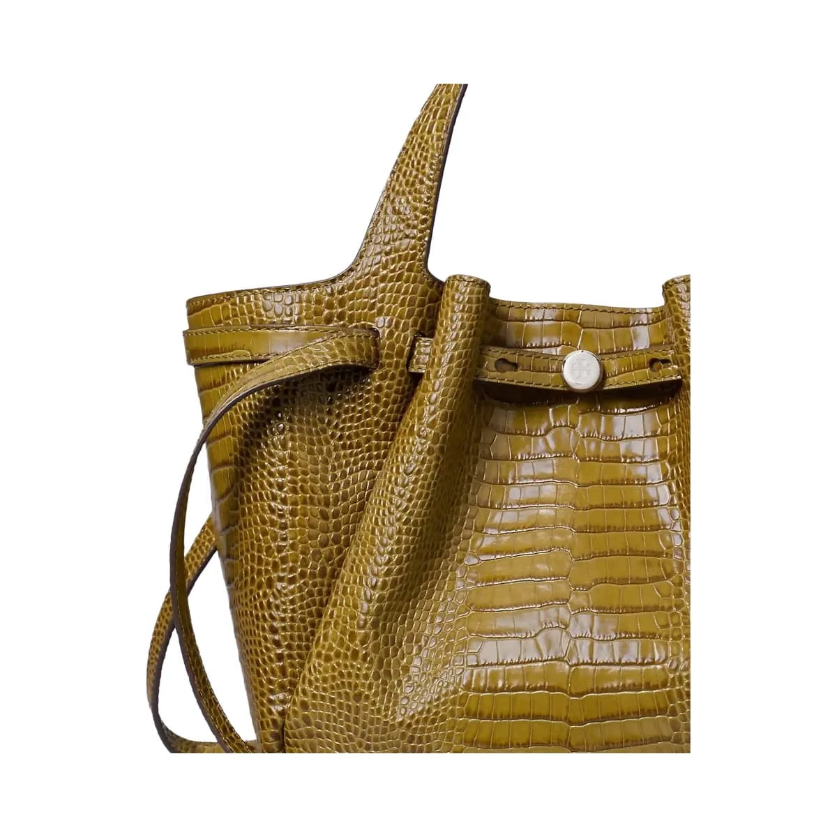 Tory Burch Small Romy Croc-Embossed Tote Shroom
