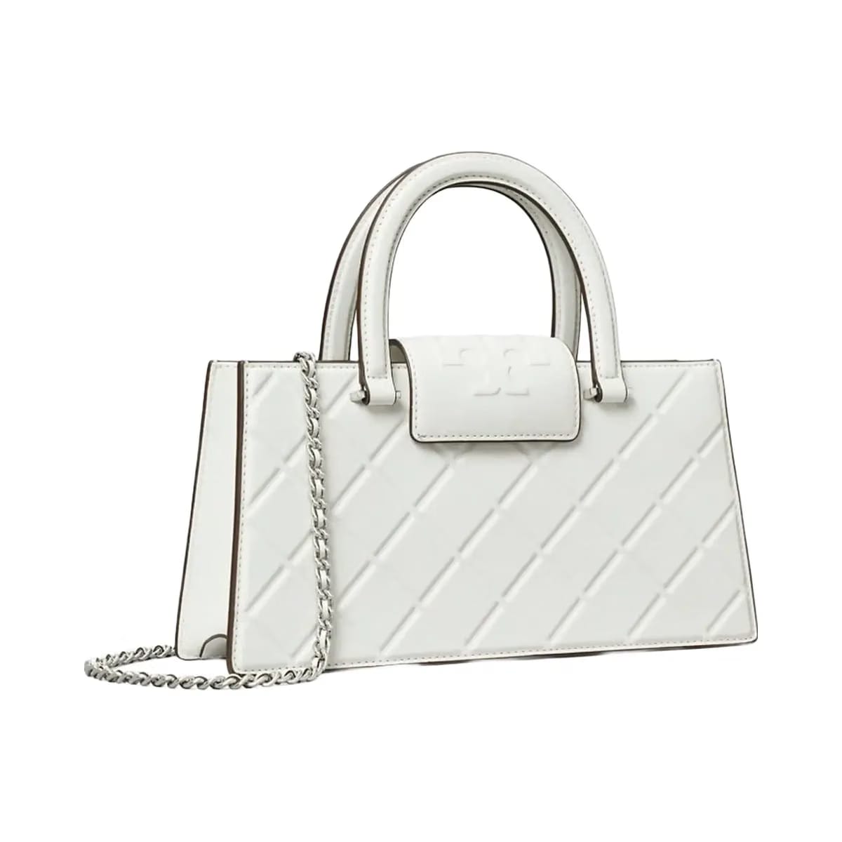 Tory Burch Fleming East-West Tote Blanc