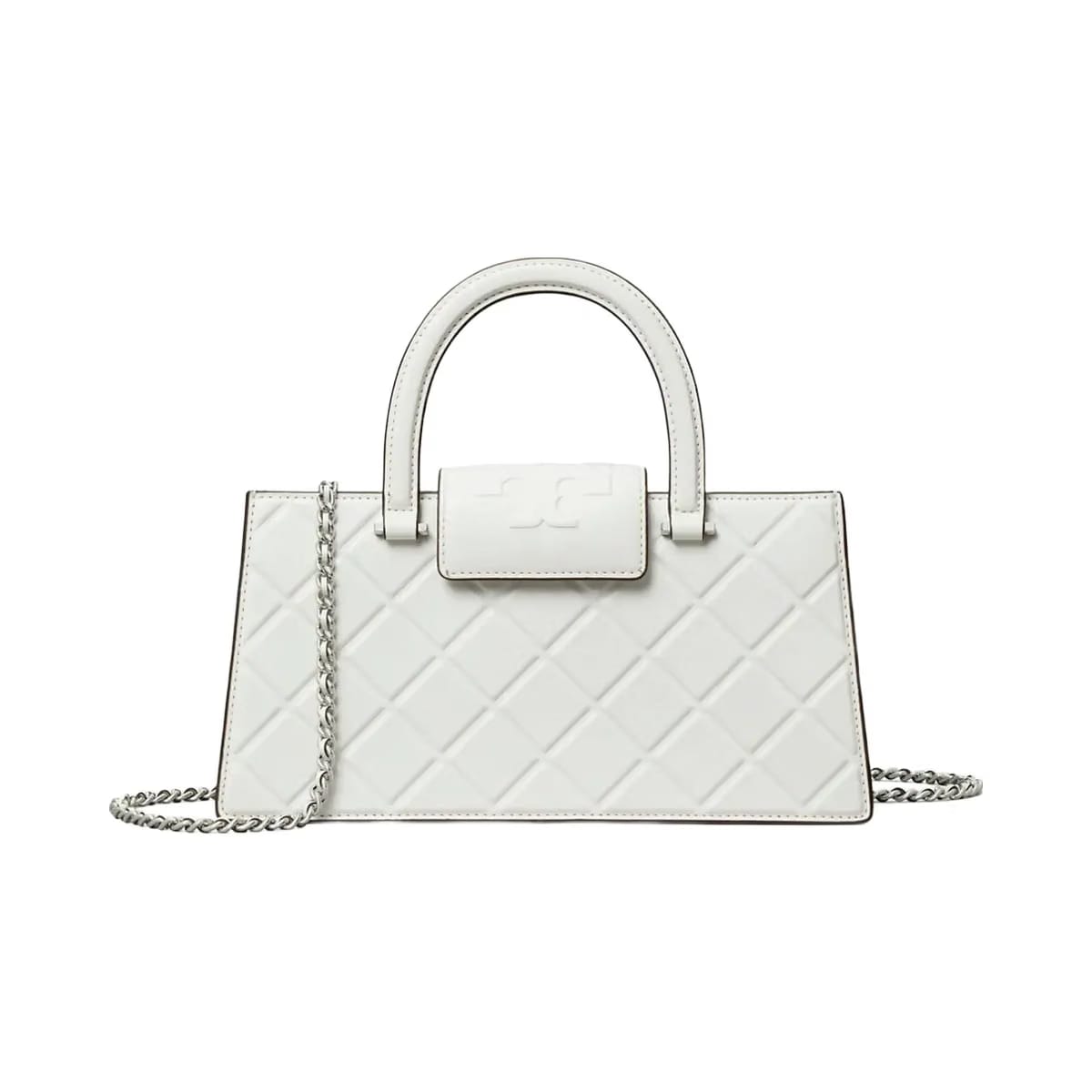 Tory Burch Fleming East-West Tote Blanc