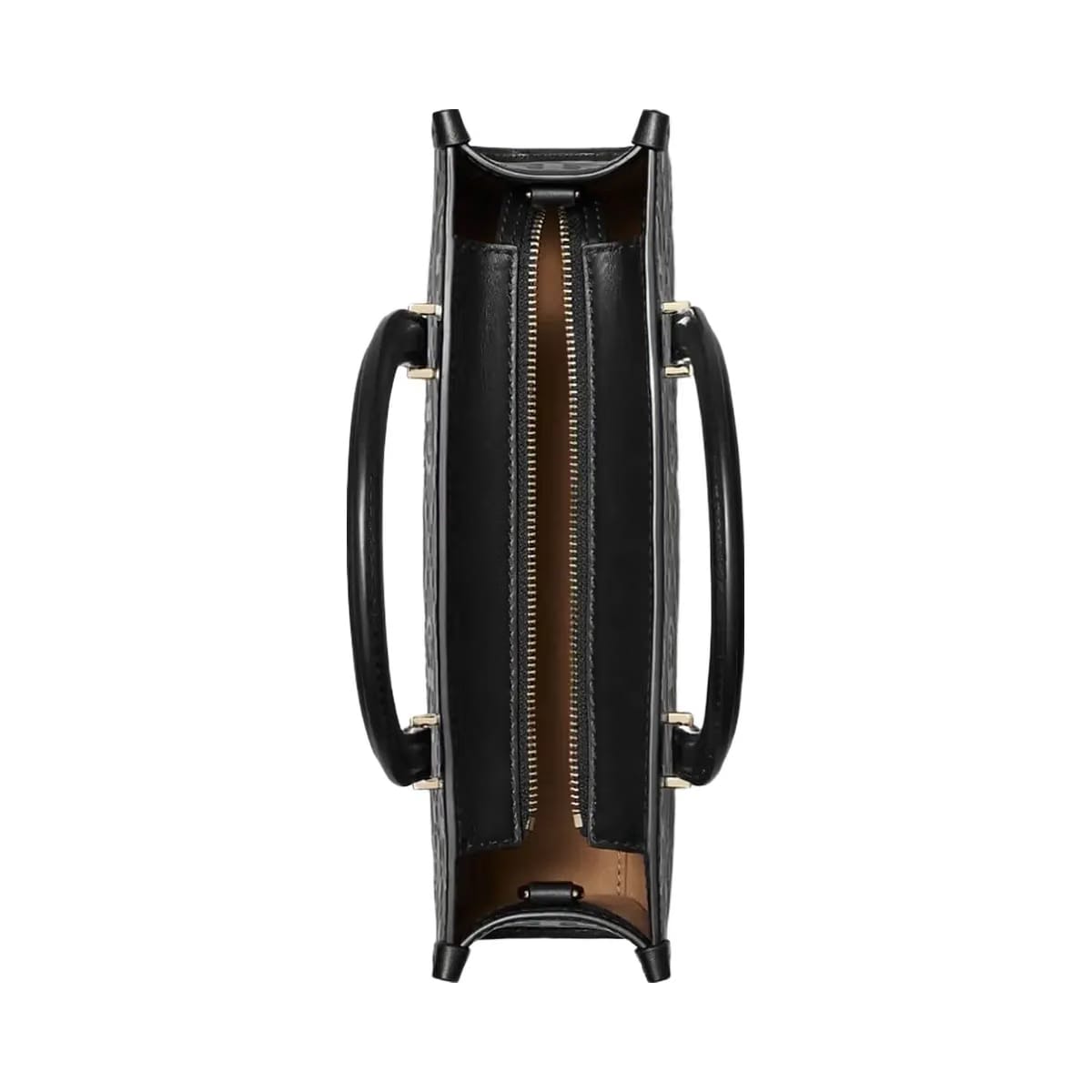 Tory Burch T Monogram Embossed Small East-West Tote Black