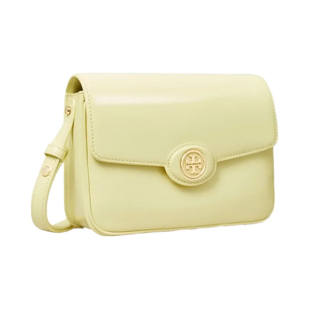 Tory Burch Robinson Spazzolato Shoulder Bag Lemon