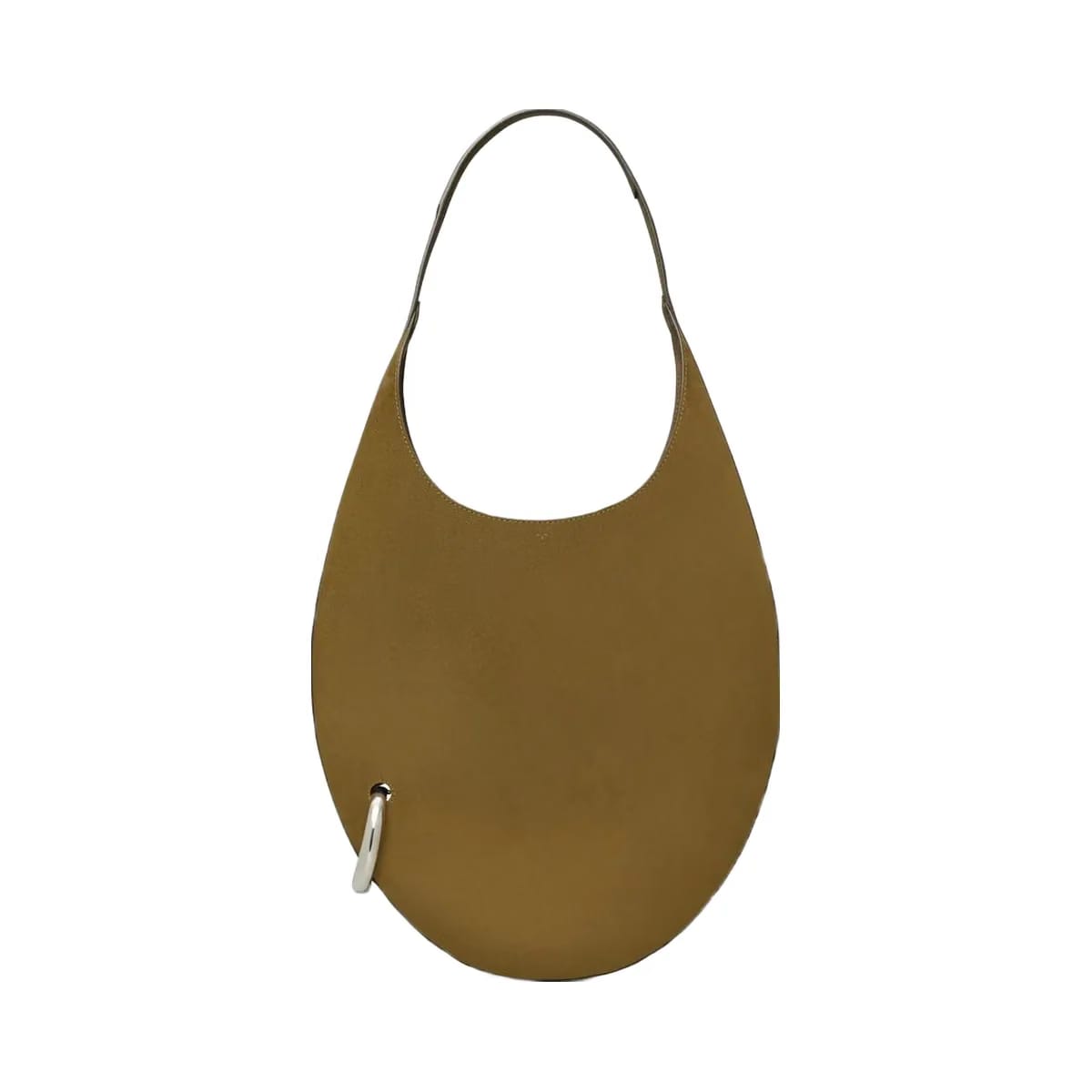 Tory Burch Pierced Suede Bag Deep Olive