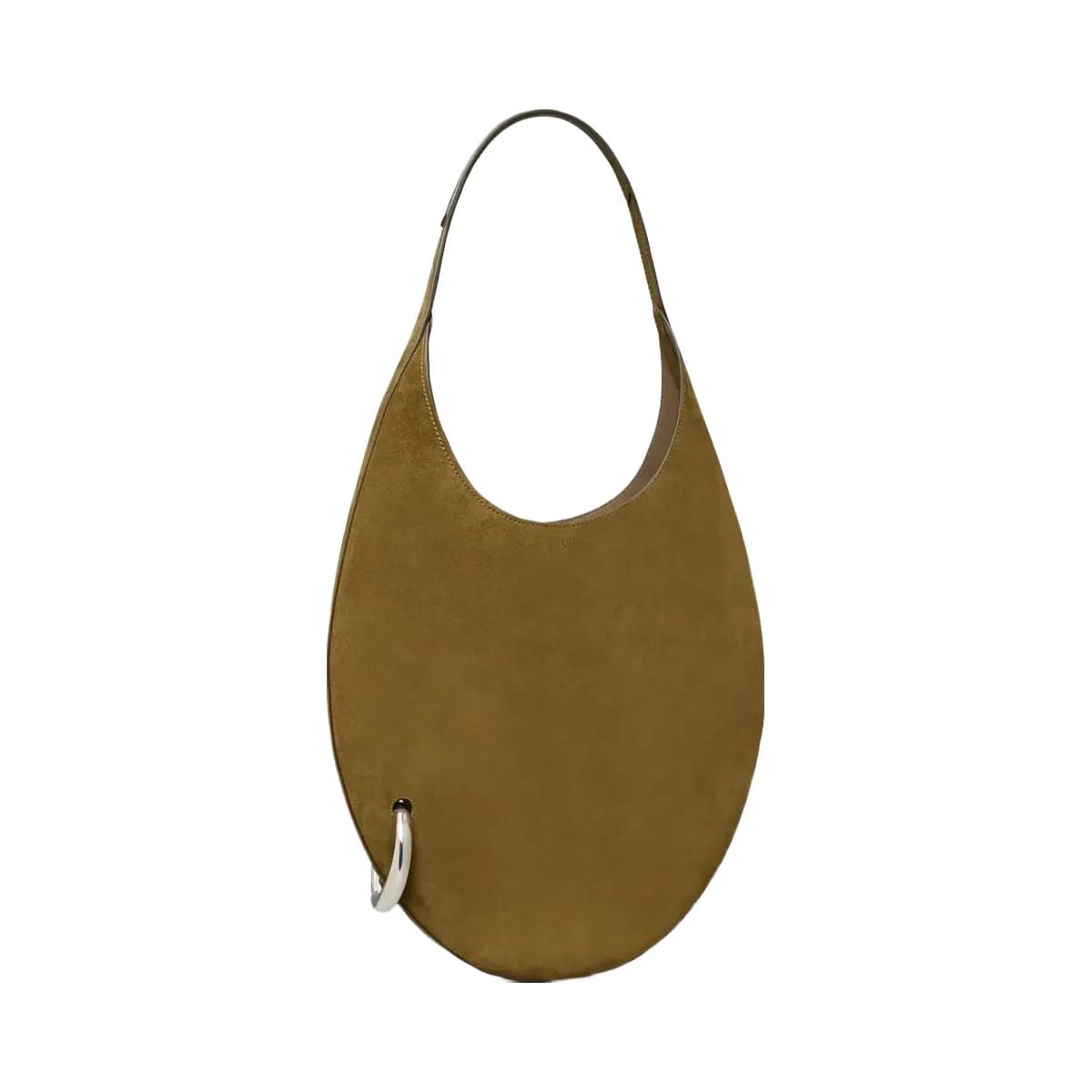 Tory Burch Pierced Suede Bag Deep Olive