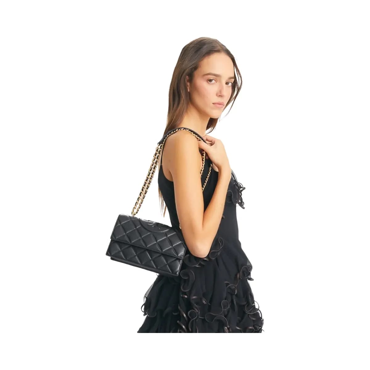 Tory Burch Small Fleming Shoulder Bag Black