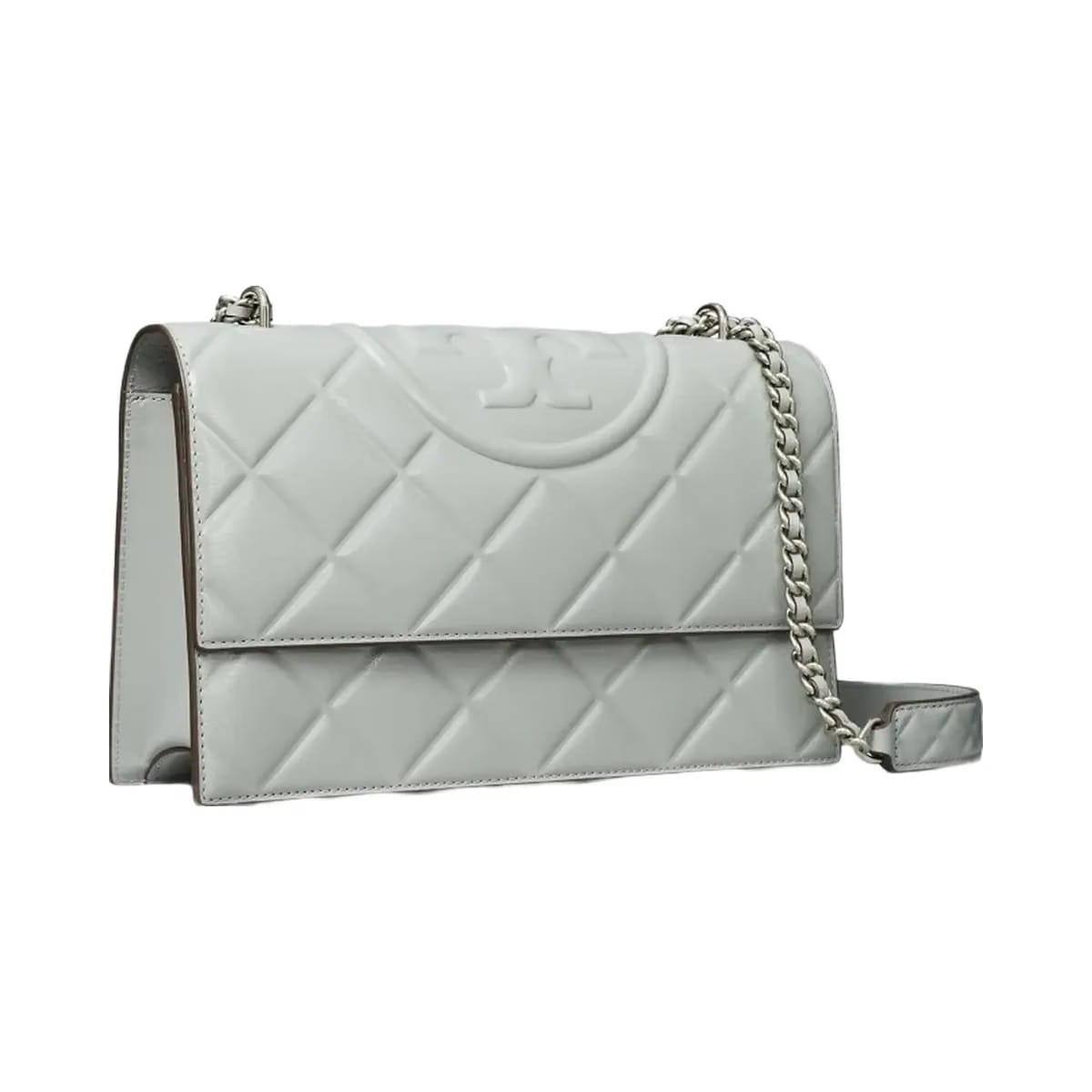 Tory Burch Small Fleming Shoulder Bag Gray