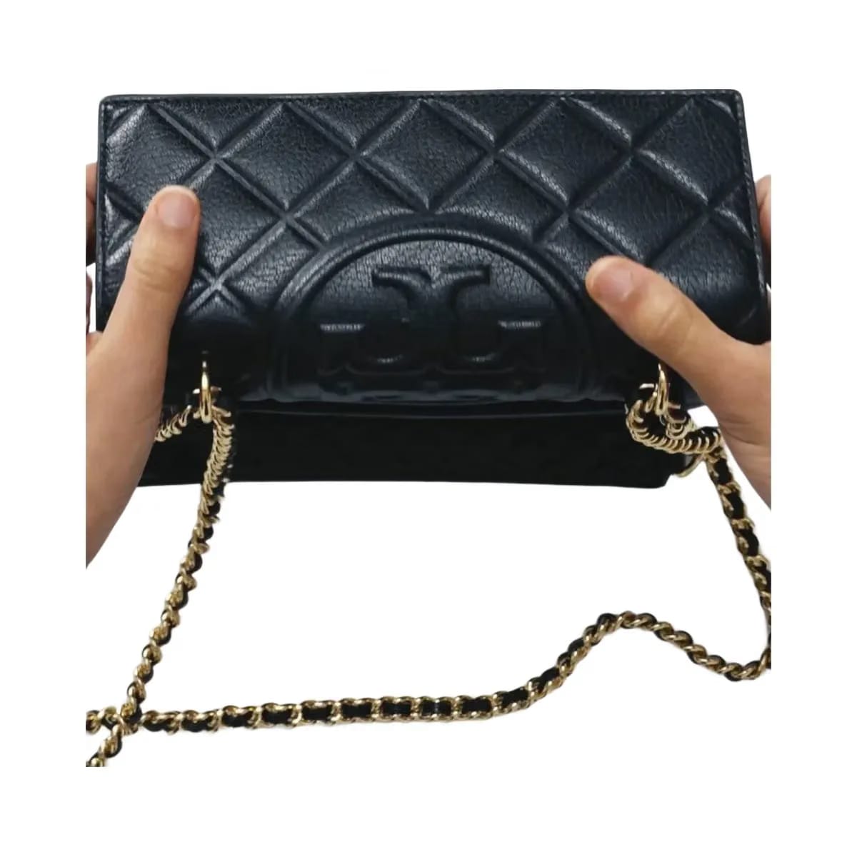 Tory Burch Small Fleming Shoulder Bag Gray