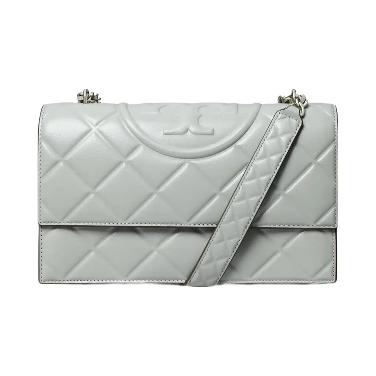 Tory Burch Small Fleming Shoulder Bag Gray