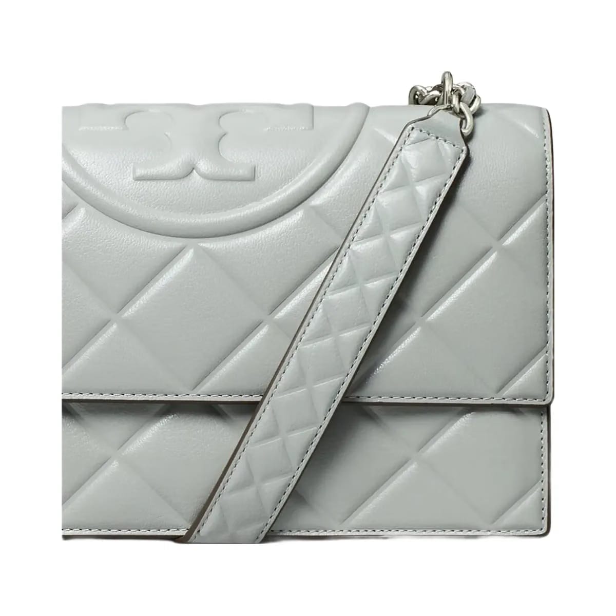 Tory Burch Small Fleming Shoulder Bag Gray