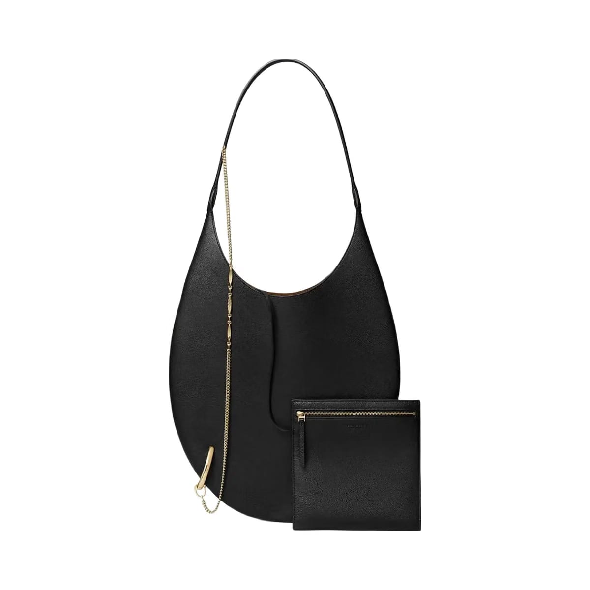 Tory Burch Pierced Soft Bag BLACK/GOLD