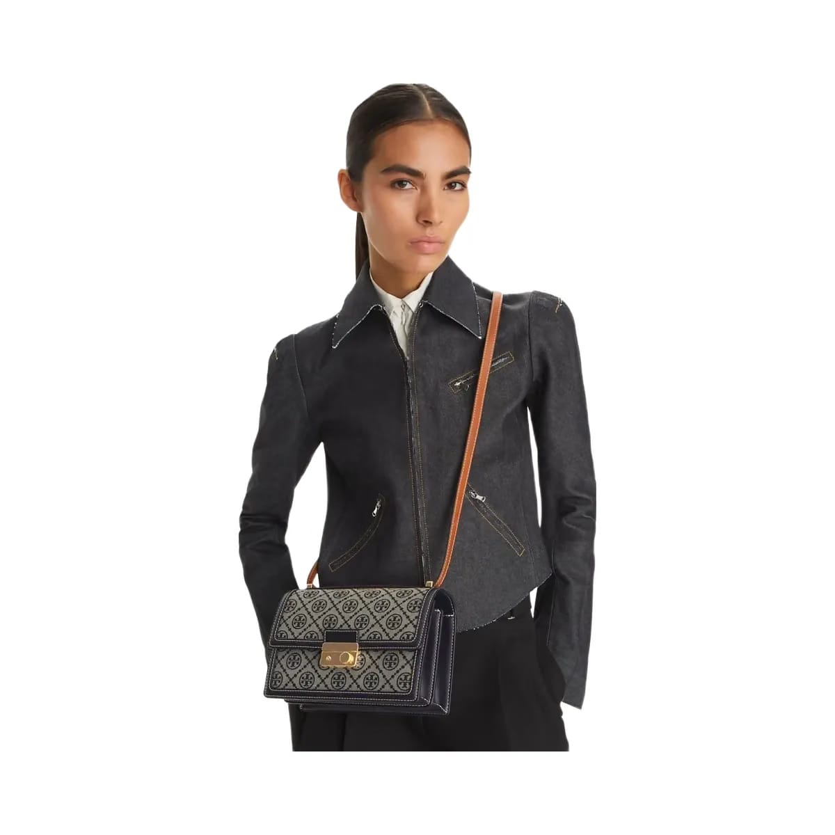 Tory Burch T Monogram Shoulder Bag Tory Navy