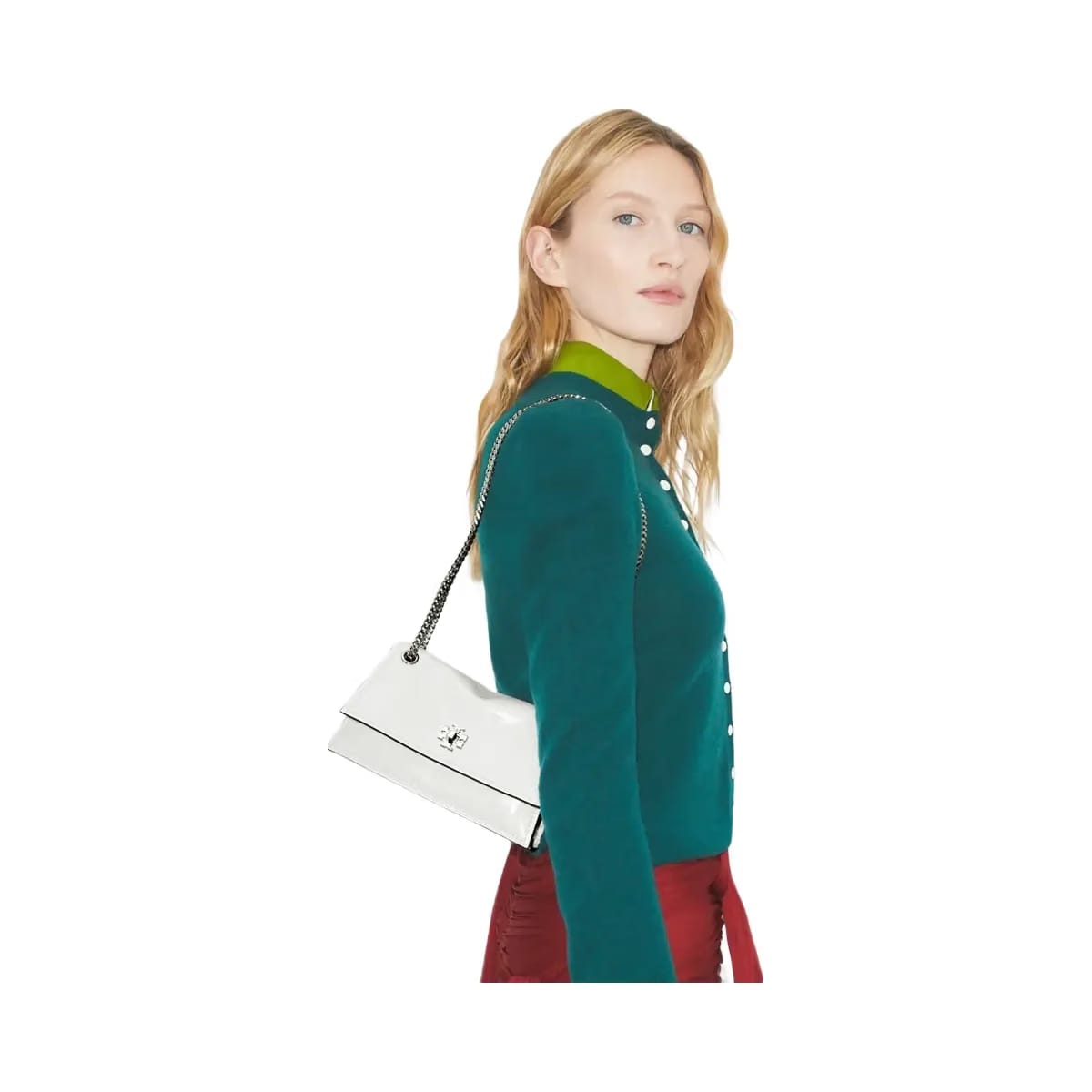 Tory Burch Mini Kira Turnlock Shoulder Bag BIANCO