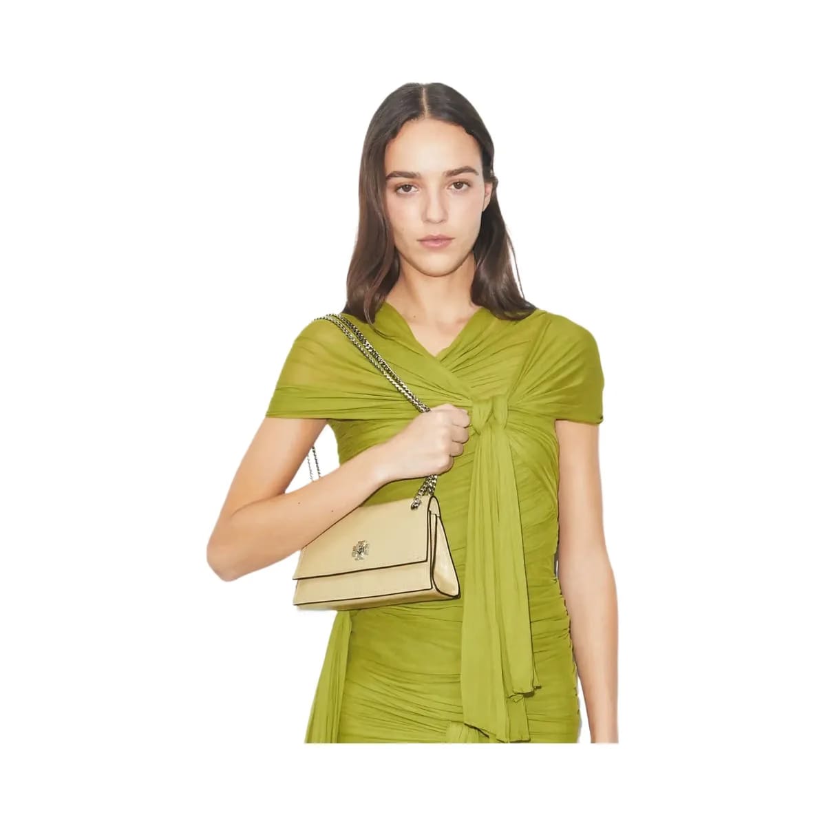 Tory Burch Mini Kira Turnlock Shoulder Bag Praline