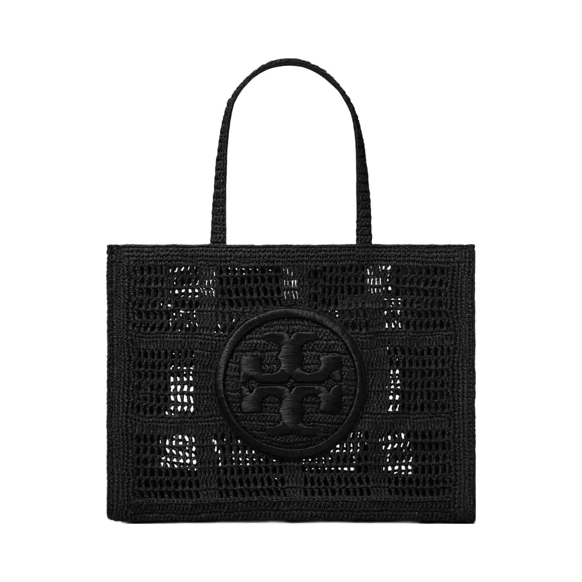 Tory Burch Large Ella Hand-Crocheted Tote Black