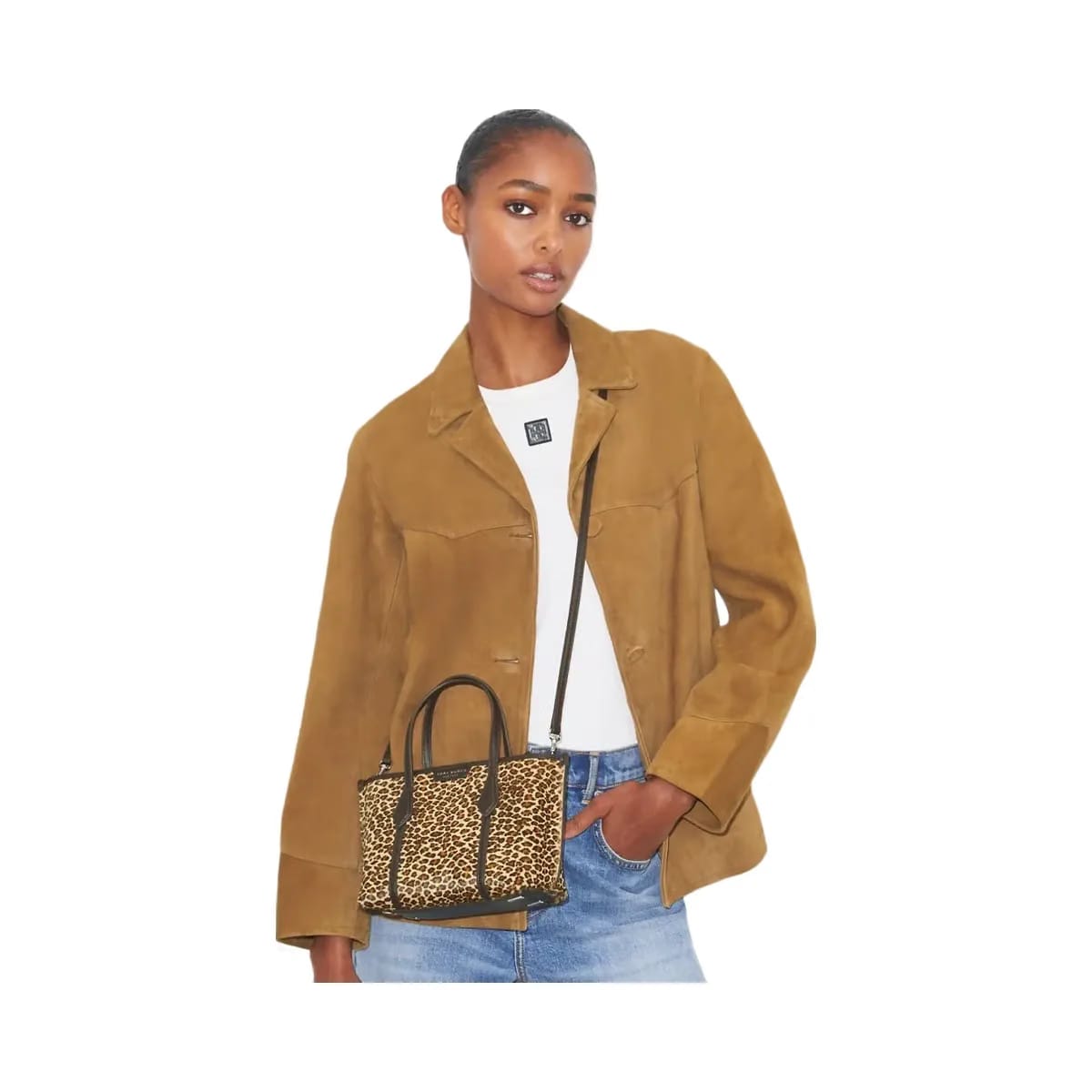 Tory Burch Perry Leopard Mini Tote Multi