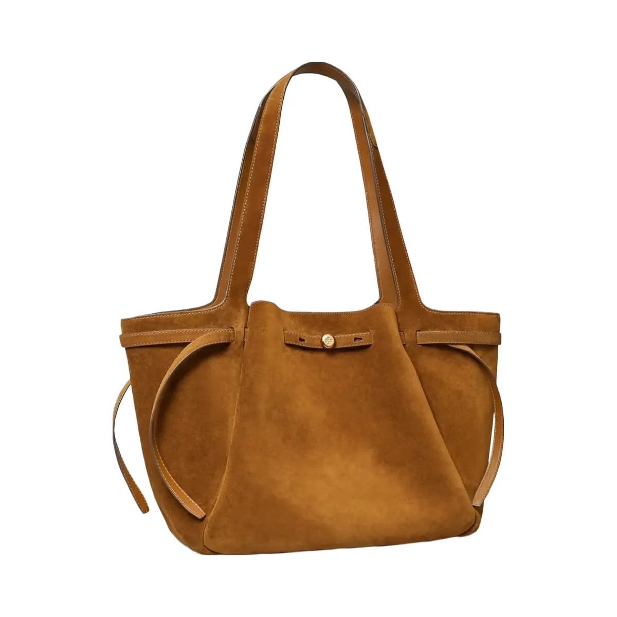 Tory Burch Romy Suede Tote Caramel