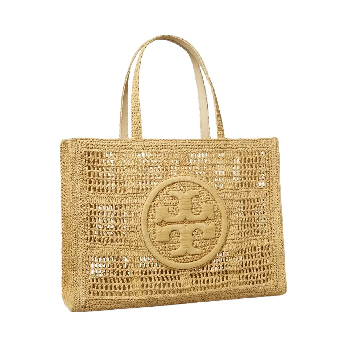 Tory Burch Large Ella Hand-Crocheted Tote Natural