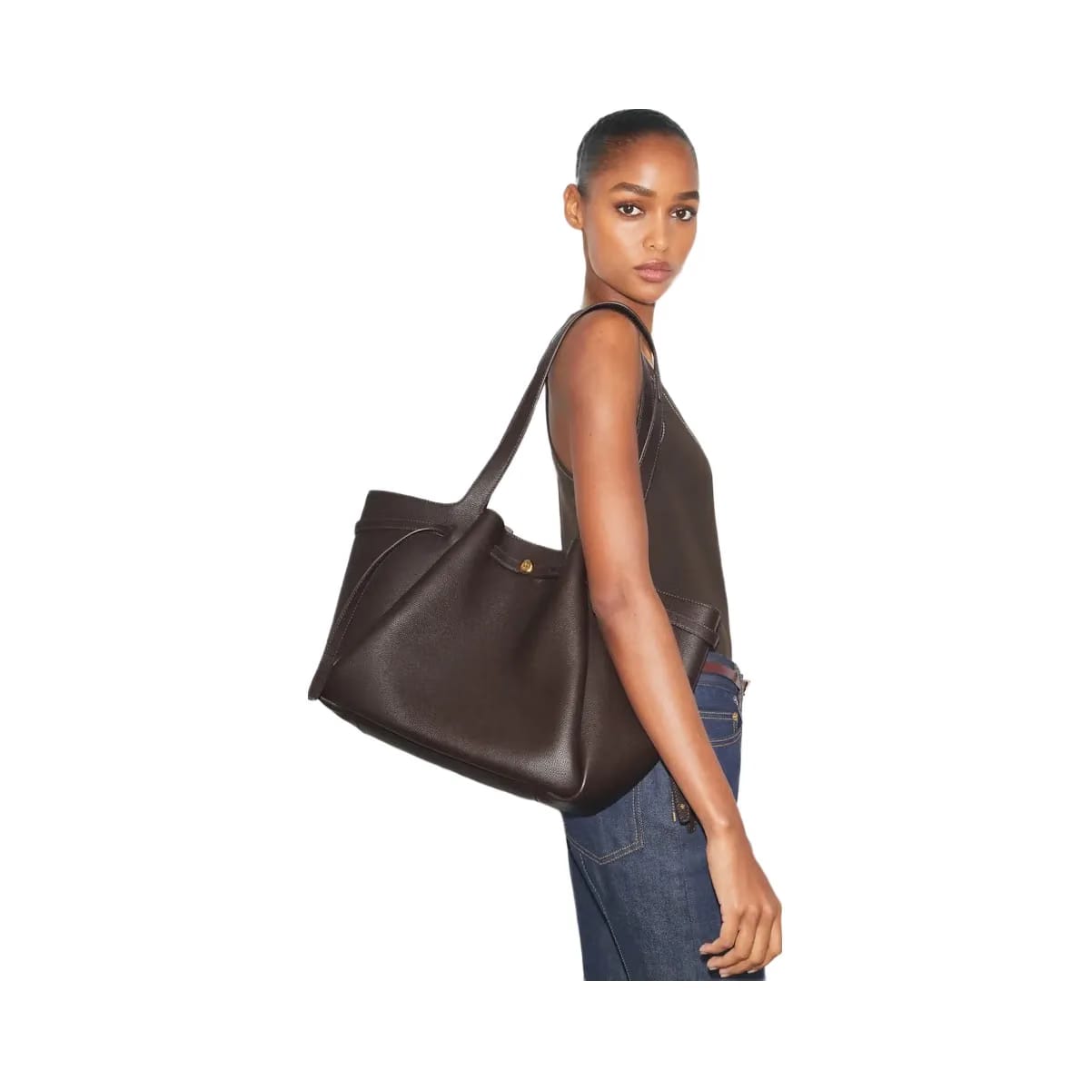 Tory Burch Romy Tote Deep Brown