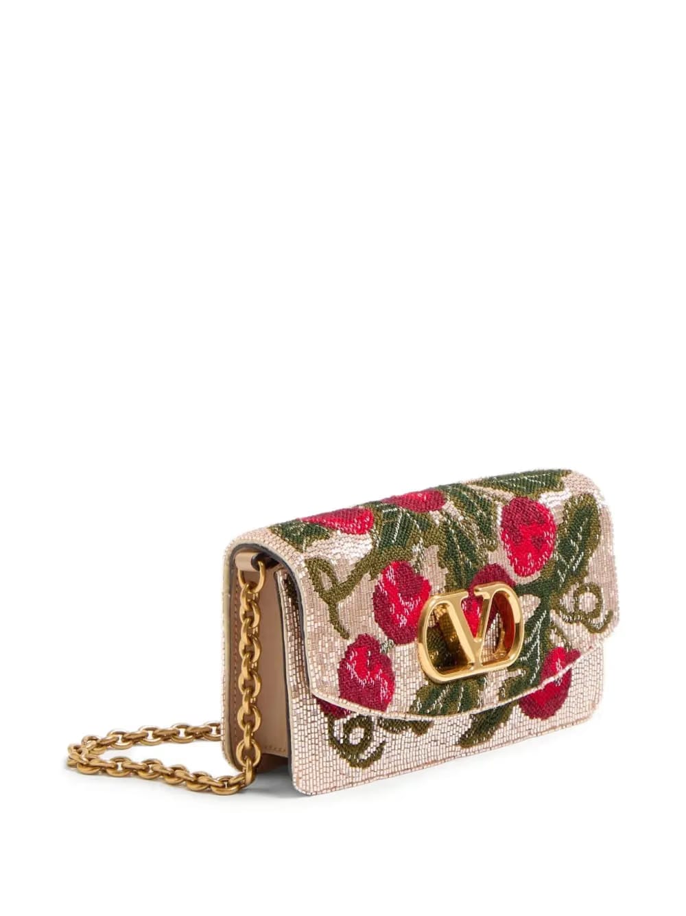 Vain Cherryfic embroidered clutch bag