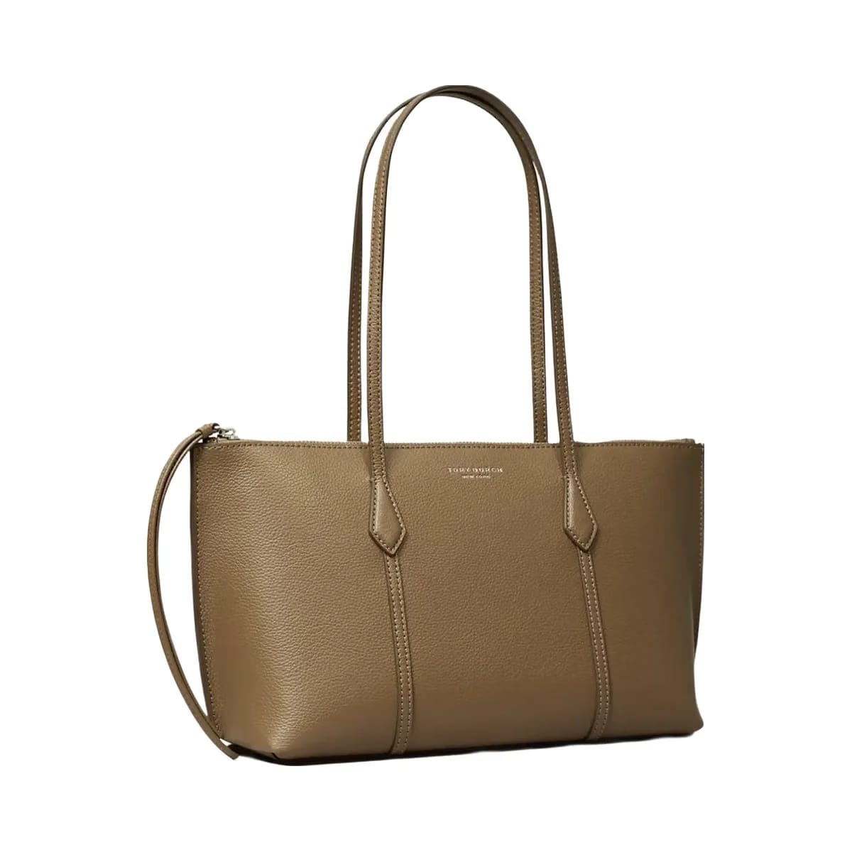 Tory Burch Small Perry Zip Tote Wild Mushroom