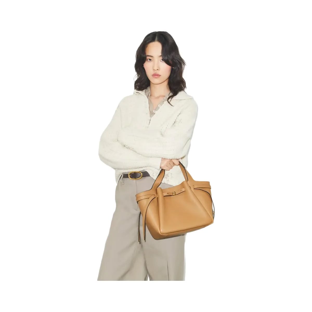 Tory Burch Small Romy Tote Tiramisu