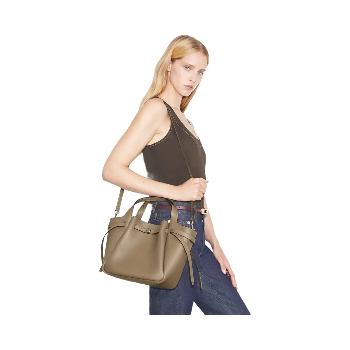 Tory Burch Small Romy Tote Wild Mushroom
