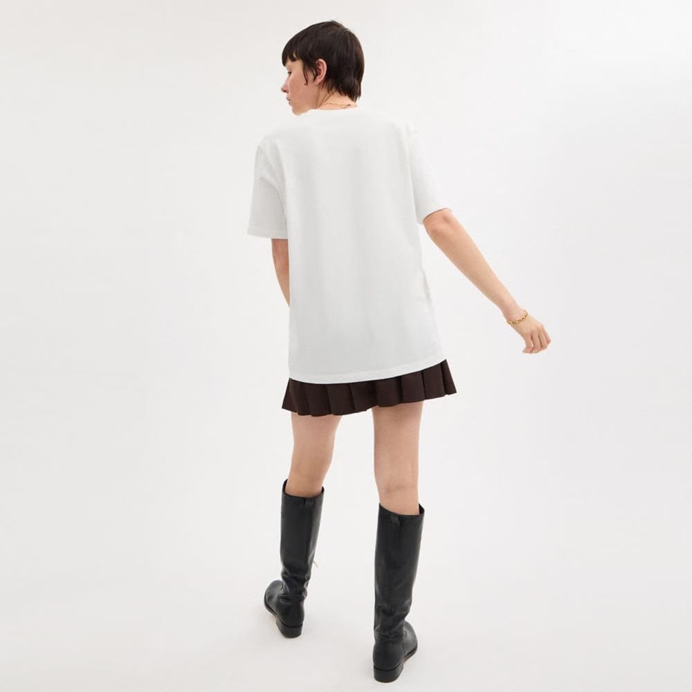 Coach Signature T-Shirt In Organic Cotton White