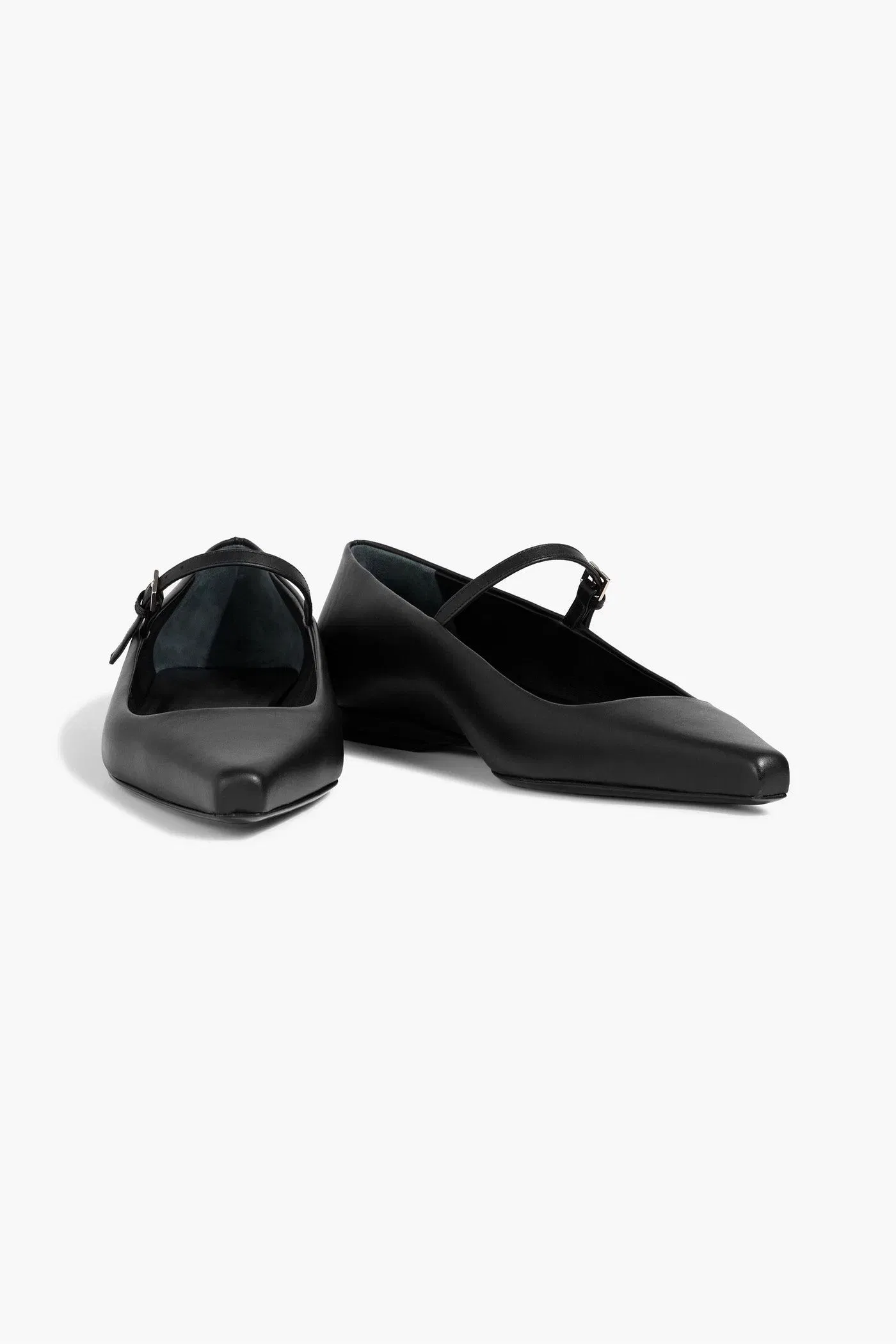 Loulou De Saison Alice Leather Mary Jane Flats Black Women's