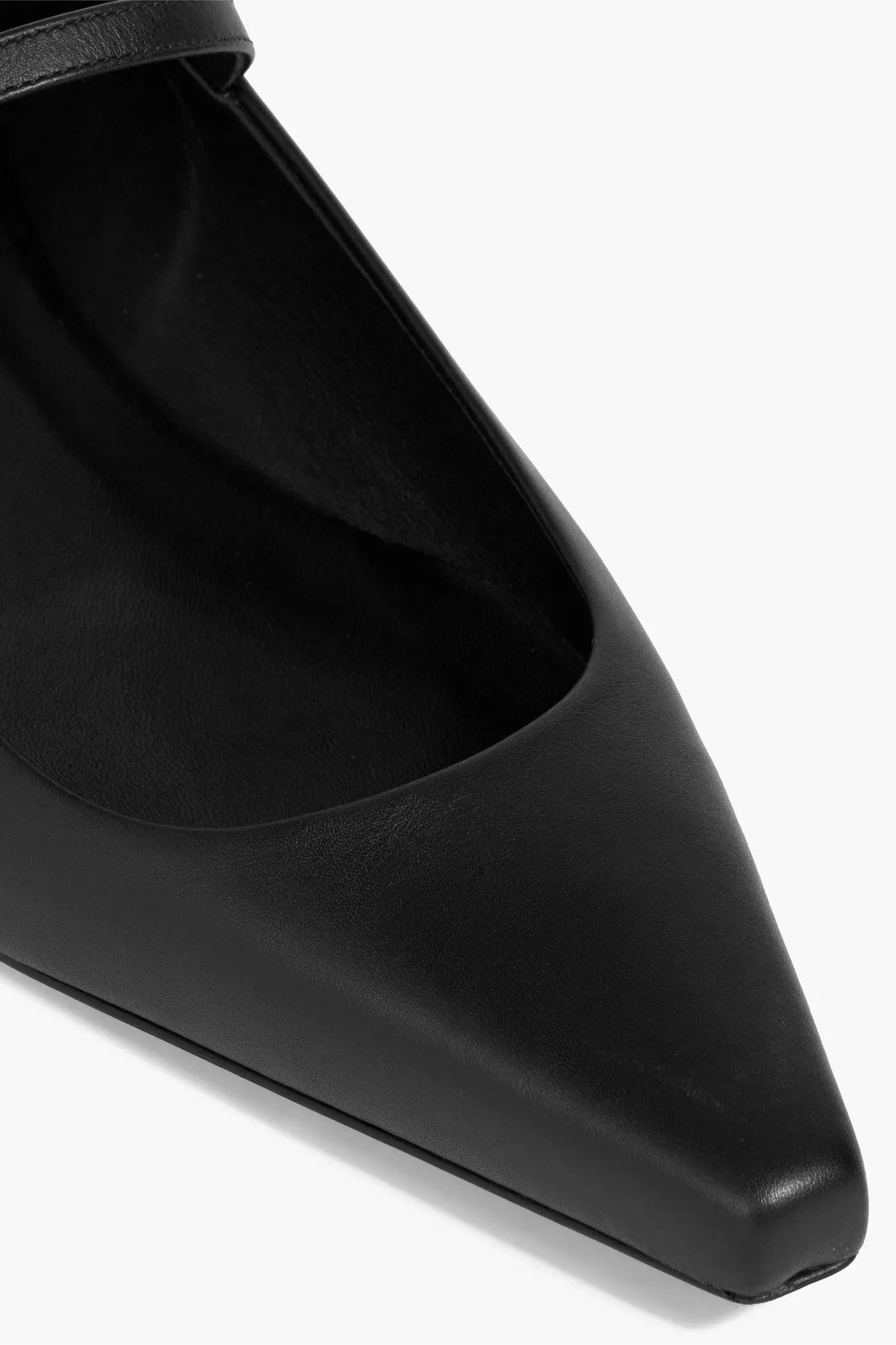 Loulou De Saison Alice Leather Mary Jane Flats Black Women's