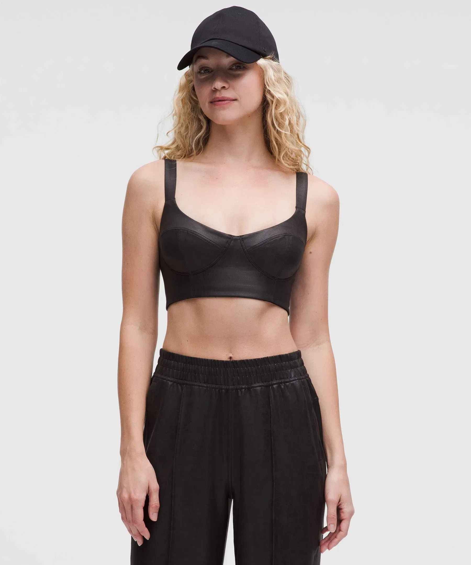 Lululemon Everlux Longline Workout Bra Light Support, A/B Cup *Matte Foil