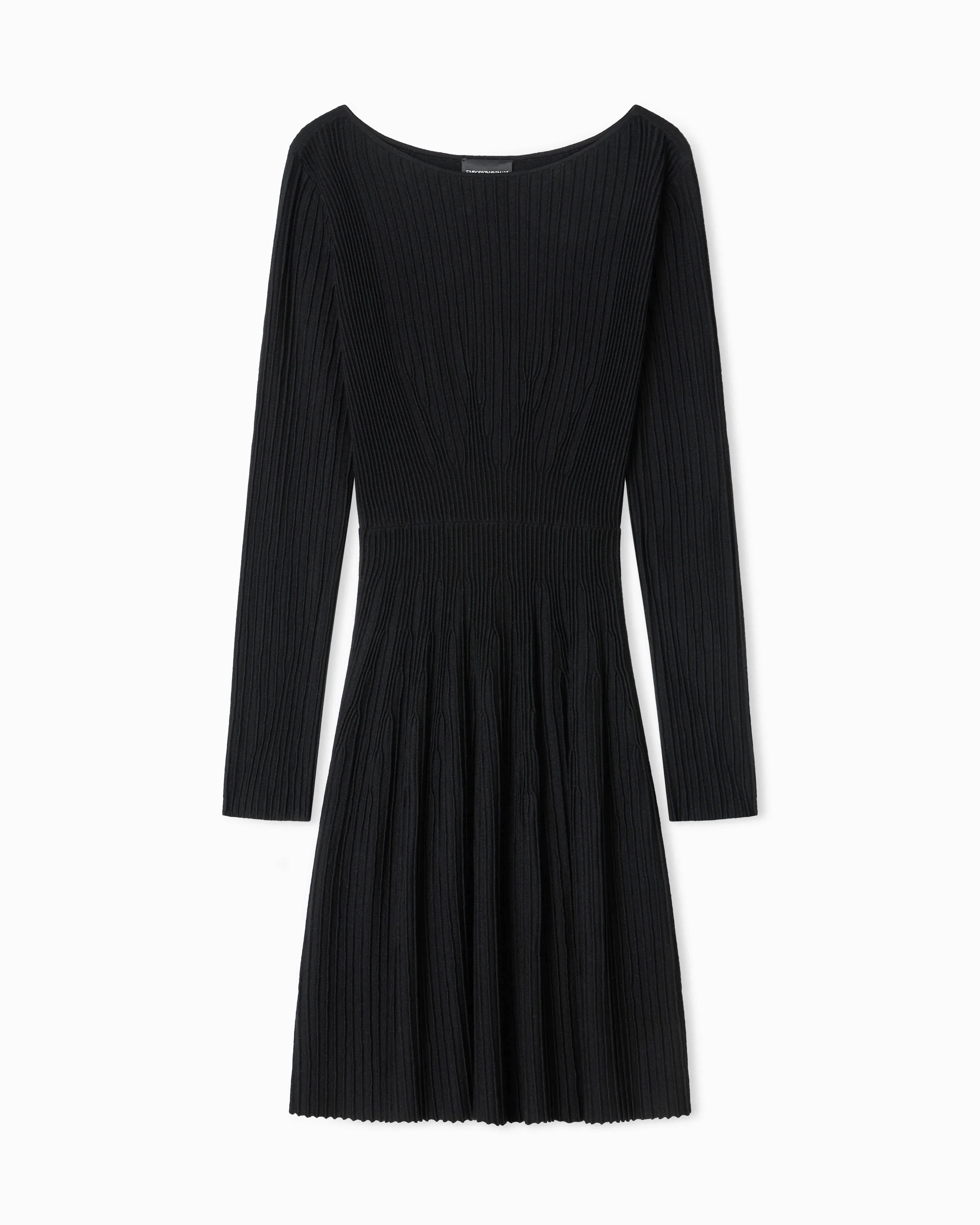 Emporio Armani Flared rib-knit dress