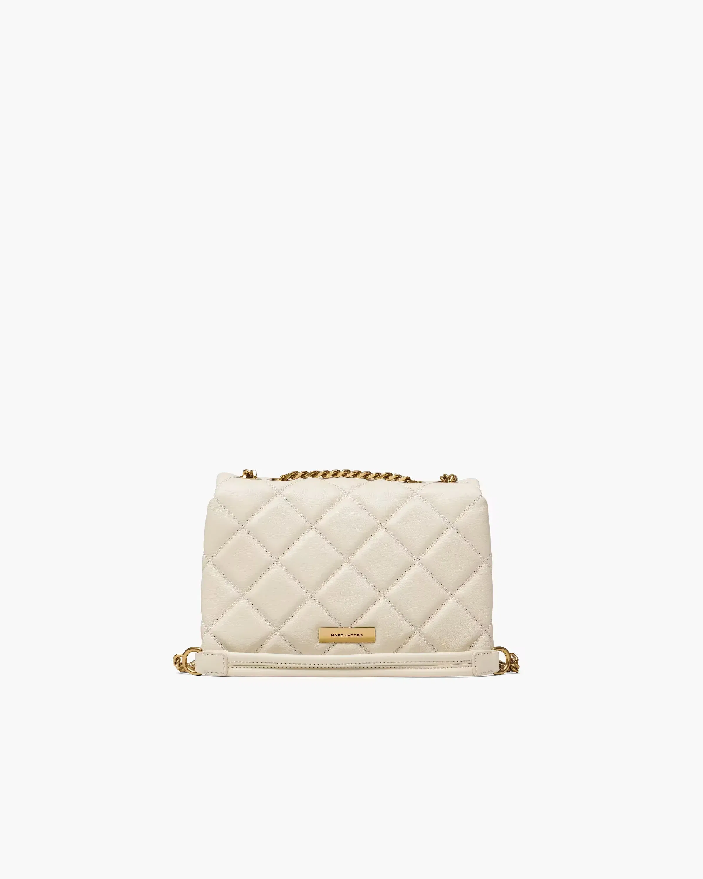Marc Jacobs The Quilted Slim Dual Convertible Shoulder Bag Cloud White